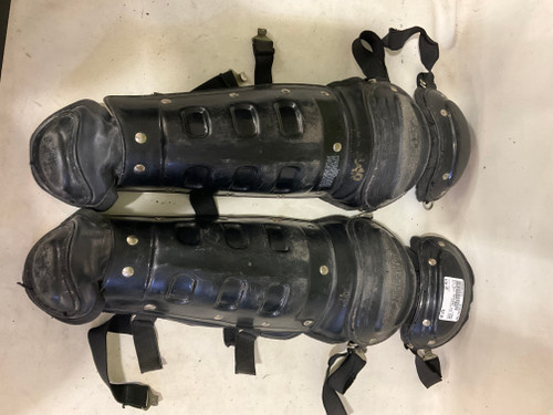 Vist Large View of Product Image Which is Used All Star CATCHERS LEG GUARDS Catchers Leg Guards Black Junior