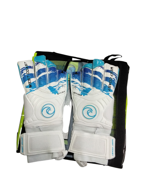 Vist Large View of Product Image Which is Used WEST COAST Soccer Goalie Gloves White 9