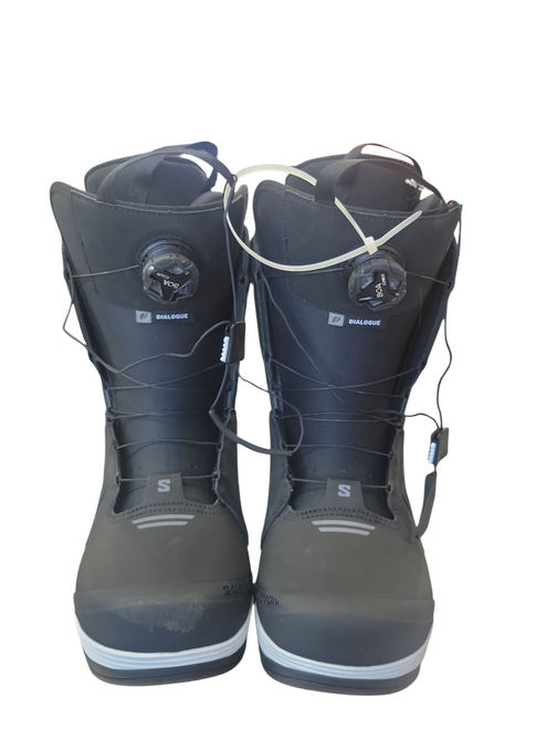 Vist Large View of Product Image Which is Used Salomon DIALOGUE DUEL BOA WIDE Mens Snowboard Boots Black Senior 9.5