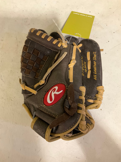 Used Rawlings H100BRC BB/SB Glove RH Throw Brown 10" 11790-S000051172 Vist Large View of Product Image Which is Used Rawlings H100BRC BB/SB Glove RH Throw Brown 10"