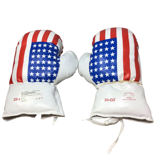 Vist Large View of Product Image Which is Used Defender Boxing Gloves White LG