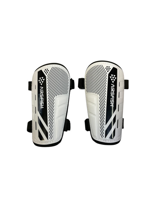 Vist Large View of Product Image Which is Used Soccer Shin Guards Adult White MD