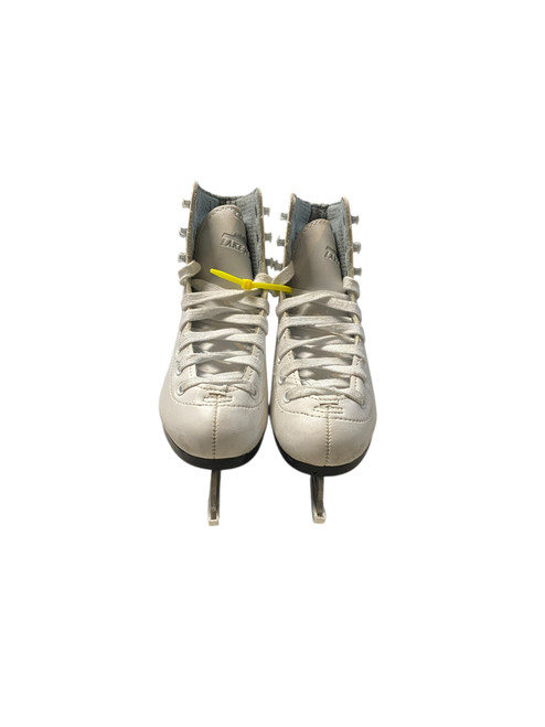 Vist Large View of Product Image Which is Used Lake Placid CASCADE Girls Figure Skate White Youth 11.0