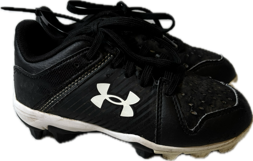 Vist Large View of Product Image Which is Used Under Armour LEADOFF 4219939035 BB/SB Cleats Black And White Youth 11.0