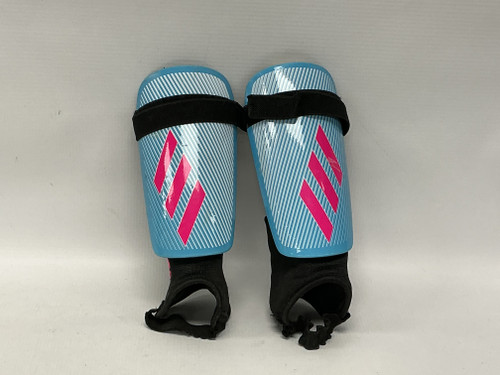 Vist Large View of Product Image Which is Used Adidas Soccer Shin Guards Youth Carolina Blue And Pink SM
