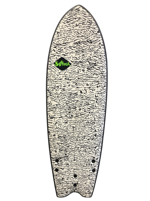 Vist Large View of Product Image Which is Used SOFTECH ROCKET FISH Surfboard White 5Ft 8In