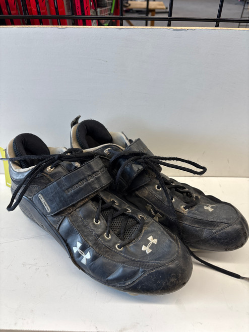 Vist Large View of Product Image Which is Used Under Armour Adult FB Cleats Black Senior 13