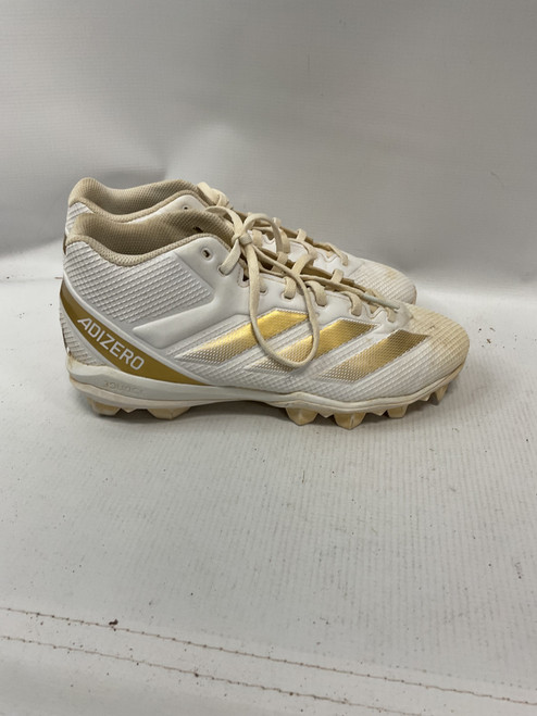 Vist Large View of Product Image Which is Used Adidas Adult FB Cleats Gold And White Senior 6