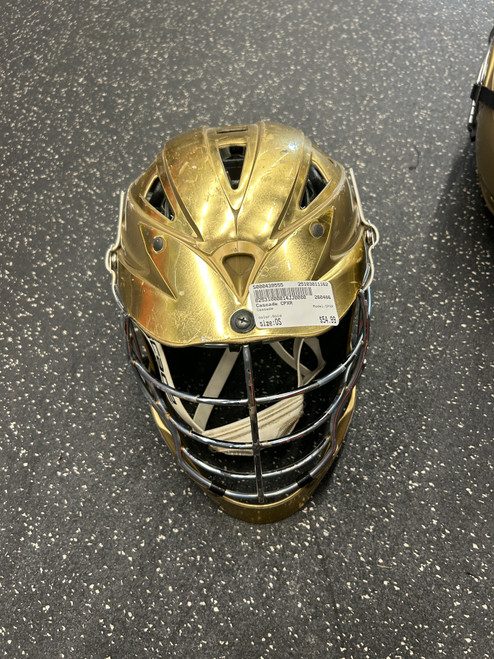 Vist Large View of Product Image Which is Used Cascade CPXR Lacrosse Helmet Gold One Size