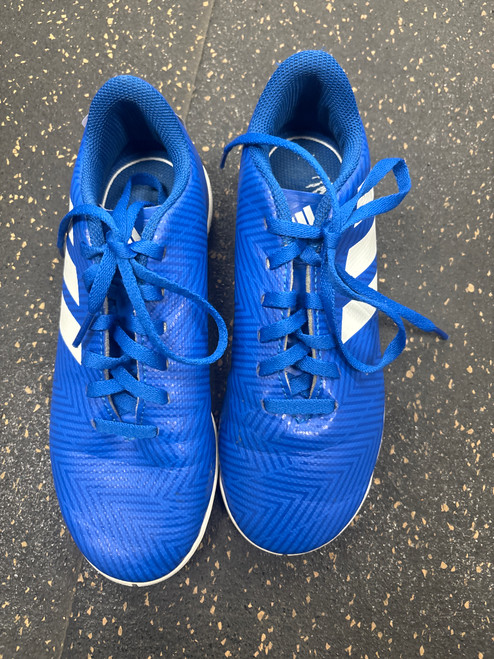 Vist Large View of Product Image Which is Used Adidas Soccer Indoor Shoes Royal Blue Junior 02