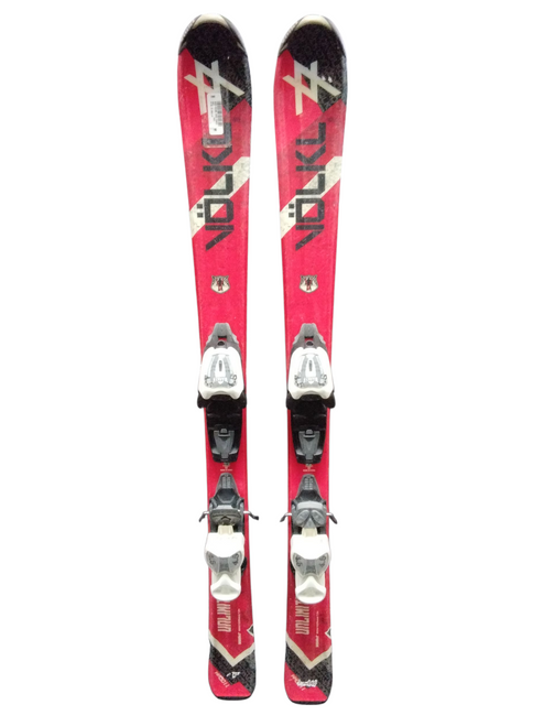 Vist Large View of Product Image Which is Used Volkl UNLIMITED AC Boys DH Ski/Binding Red 110 cm