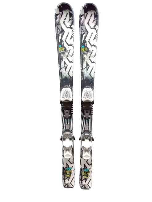 Vist Large View of Product Image Which is Used K2 INDY Boys DH Ski/Binding Black 112 cm