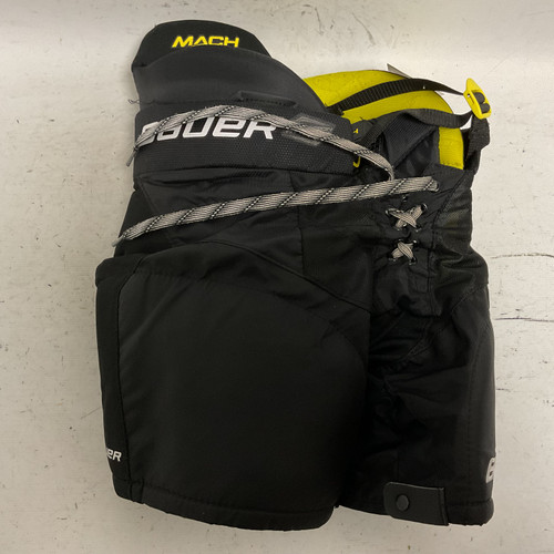 Vist Large View of Product Image Which is Used Bauer SUPREME MACH Youth Pant Black And Optic Yellow SM