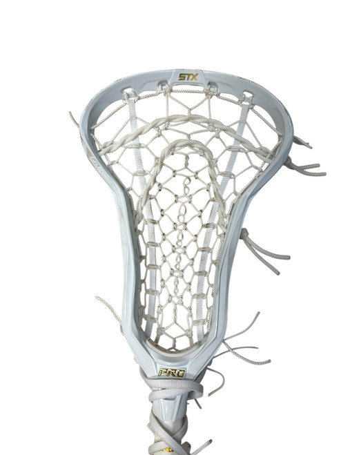 Vist Large View of Product Image Which is Used STX DROPRAIL PRO COMPLETE LAX STICK Wmn Atk/Mid Complete Stick White