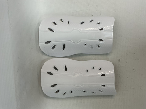 Vist Large View of Product Image Which is Used Soccer Shin Guards Adult White SM