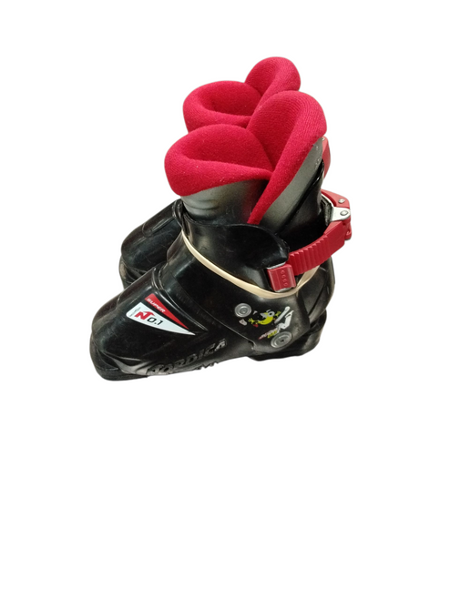 Vist Large View of Product Image Which is Used Nordica SUPER N 0.1 Boys DH Ski Boot Black 165 MP - Y09