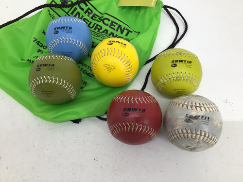 Vist Large View of Product Image Which is Used Markwort WEIGHTED SOFTBALL 6PK BB/SB Training Aid