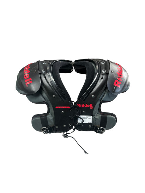 Vist Large View of Product Image Which is Used Riddell 52 FB Shoulder Pads Black MD