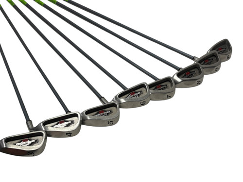 Vist Large View of Product Image Which is Used Callaway 1994 BIG BERTHA Mens Golf Iron Set RH 3I-PW w/ RCH 90 R-Flex Shafts +1"
