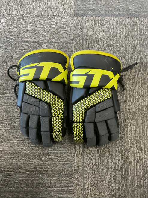 Vist Large View of Product Image Which is Used STX STALLION 100 Lacrosse Gloves Mens Black SM
