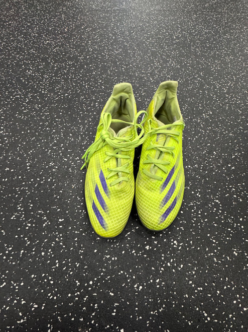 Vist Large View of Product Image Which is Used Adidas X GHOSTED Soccer Turf Shoes Neon Green Senior 6