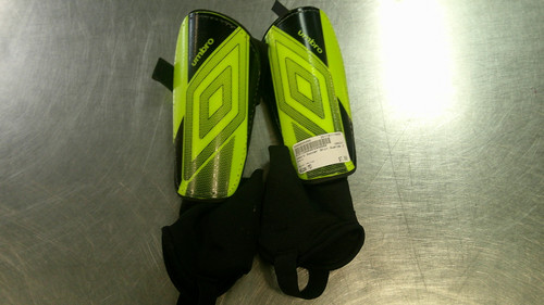 Vist Large View of Product Image Which is Used Umbro Soccer Shin Guards Junior Yellow MD