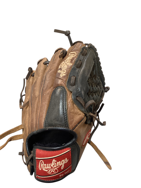 Vist Large View of Product Image Which is Used Rawlings 11.5 IN PREMIUM SERIES RHT BB/SB Glove RH Throw Brown 11 1/2"