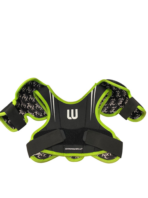 Vist Large View of Product Image Which is Used WinnWell NXT Youth Shoulder Pads LG