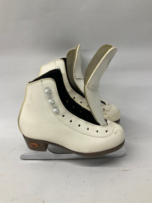 Vist Large View of Product Image Which is Used Riedell FIGURE SKATES Girls Figure Skate White Youth 11.5