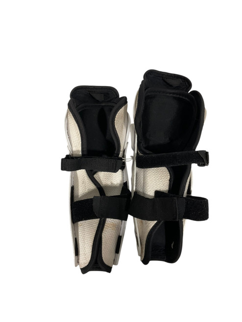 Vist Large View of Product Image Which is Used CCM LTP Junior Shin Guards White 9"