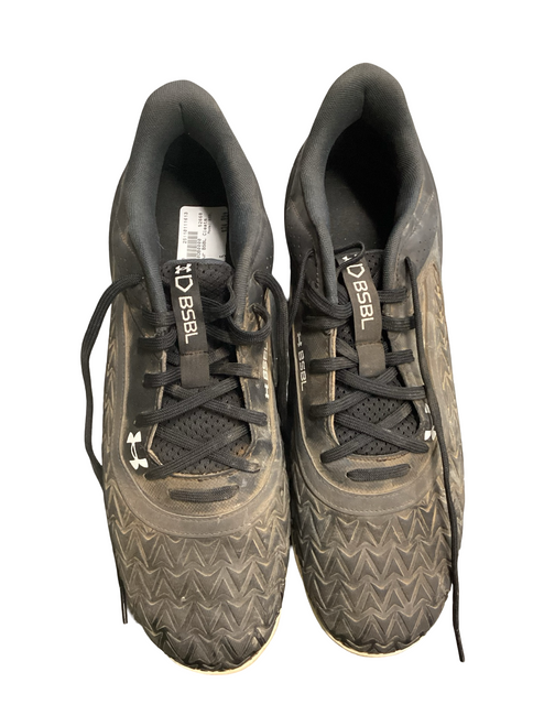 Vist Large View of Product Image Which is Used Under Armour BSBL BB/SB Cleats Black Senior 12.5