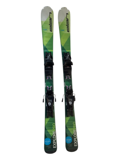 Vist Large View of Product Image Which is Used Elan EXPLORE PRO Boys DH Ski/Binding Green 160 cm