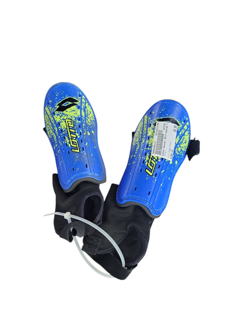 Vist Large View of Product Image Which is Used Lotto Soccer Shin Guards Youth Royal Blue LG