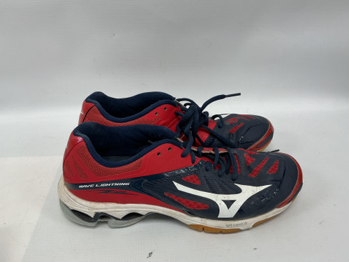 Vist Large View of Product Image Which is Used Mizuno VB Shoes Adult White/Red/Navy Senior 10