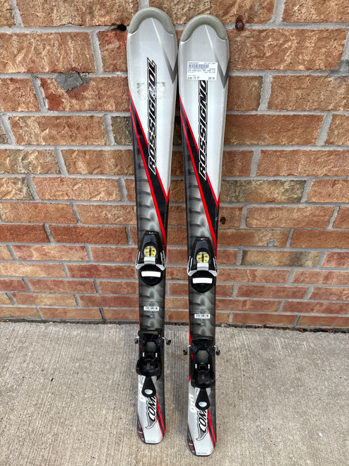 Vist Large View of Product Image Which is Used Rossignol PRO COMP Boys DH Ski/Binding Grey 110 cm