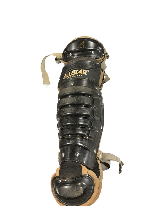 Vist Large View of Product Image Which is Used All Star BLK SHIN GUARD Catchers Leg Guards Black Junior