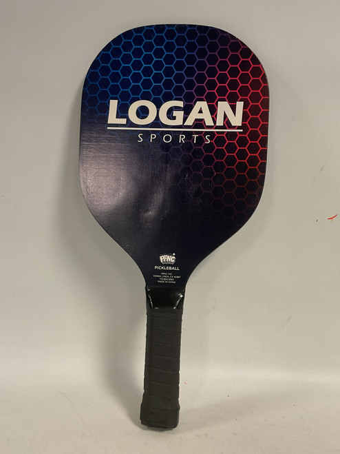 Vist Large View of Product Image Which is Used LOGAN WOOD PADDLE Pickleball Racquet Navy Blue
