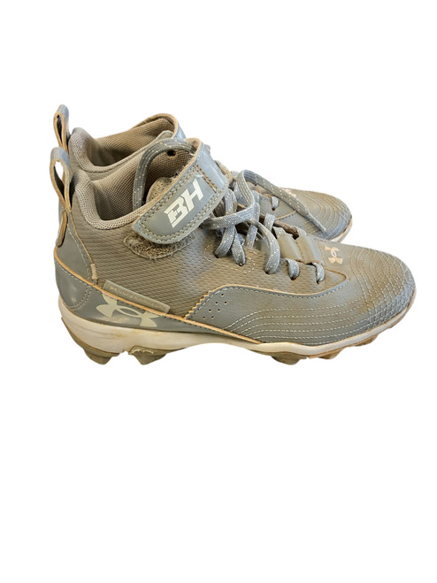 Vist Large View of Product Image Which is Used Under Armour BRYCE HARPER BB/SB Cleats Grey Junior 03.5