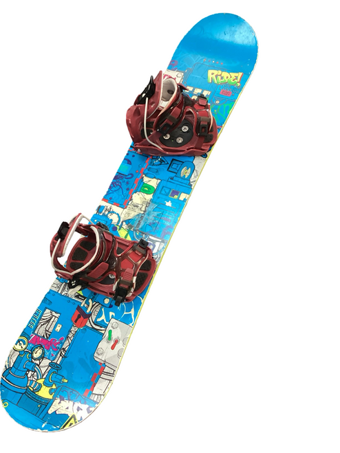 Vist Large View of Product Image Which is Used Ride LOWRIDE Boys Board/Binding Royal Blue 120 cm