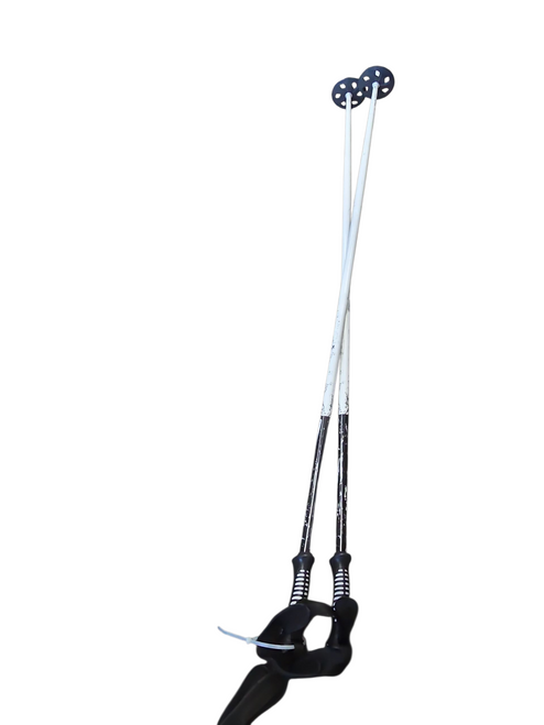 Vist Large View of Product Image Which is Used Whitewoods GHOST Mens DH Ski Pole White 125 cm / 50 in