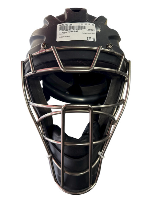 Vist Large View of Product Image Which is Used Mizuno SAMURAI Catchers Mask Black