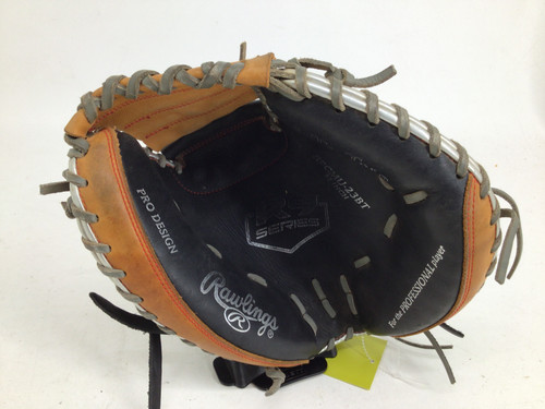 Vist Large View of Product Image Which is Used Rawlings R9CMU-23BT 32 IN BB CATCHER GLOVE BB/SB Catchers RH Throw Brown And Black 32"
