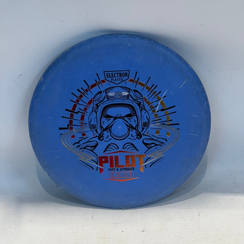 Vist Large View of Product Image Which is Used ELECTRON PLASTIC PILOT Disc Golf Putter Royal Blue