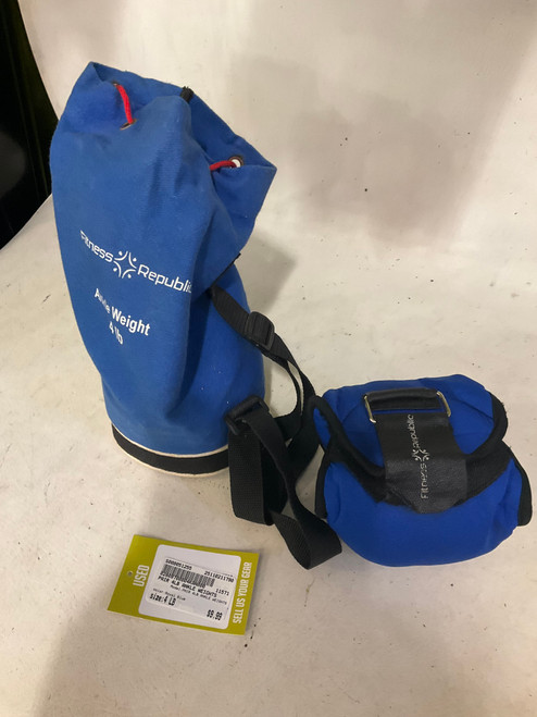 Vist Large View of Product Image Which is Used PAIR 4LB ANKLE WEIGHTS Ankle Weights Royal Blue 4 lb