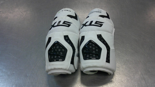 Vist Large View of Product Image Which is Used STX CELL IV Lacrosse Arm Pads/Guards White LG