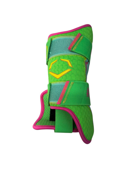 Vist Large View of Product Image Which is Used Evoshield BB/SB Shin/Foot Protector Neon Green