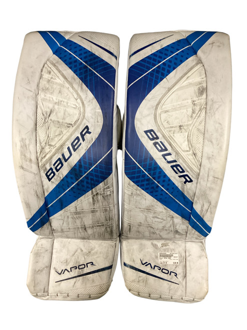 Vist Large View of Product Image Which is Used Bauer VAPOR X900 Goalie Leg Pads Inter Royal Blue 34"