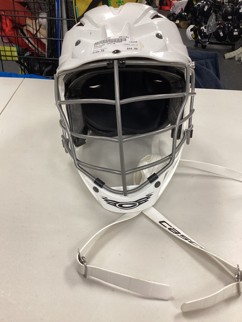 Vist Large View of Product Image Which is Used Cascade CPV-R Lacrosse Helmet White XS