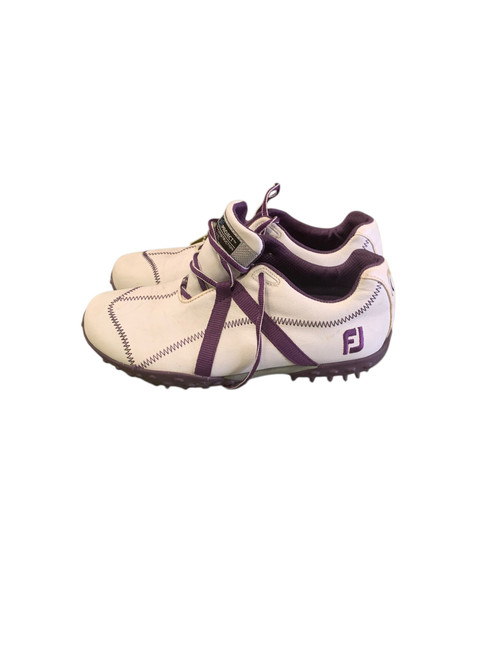 Vist Large View of Product Image Which is Used Foot Joy Womens Golf Shoes Purple Senior 7.5