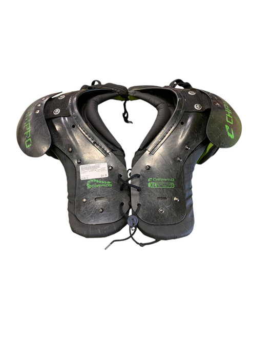 Vist Large View of Product Image Which is Used Champro SCORPION FB Shoulder Pads Black XL